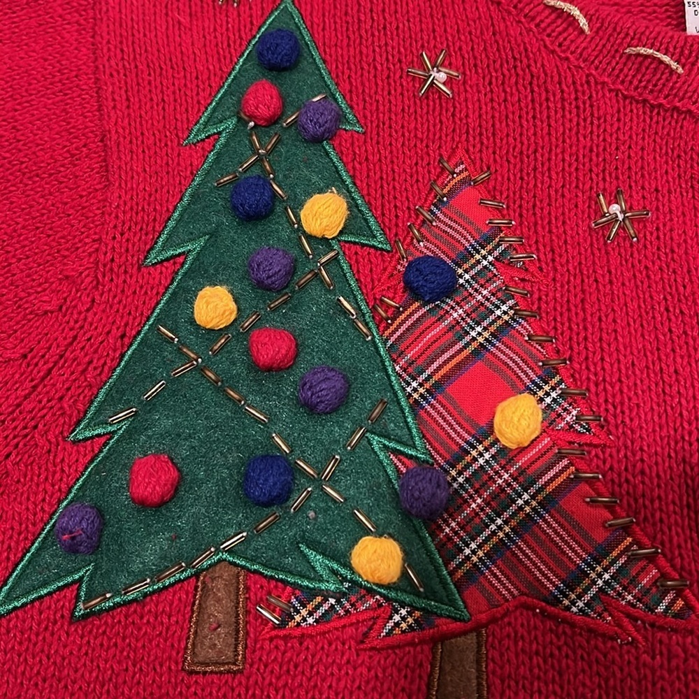 White Stag - L, red/blue, holiday, snowman sweater - Picture 7 of 11